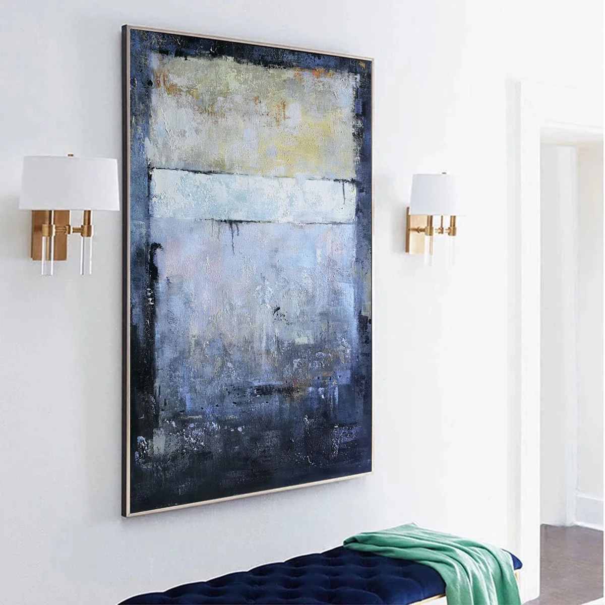 Modern Room Huge Living Abstract Canvas Wall Art 4RW7V wall art